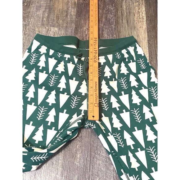 Hanna Andersson Organic Cotton Pajama Set Christmas Trees Holiday Top L Bottom M - Picture 15 of 16